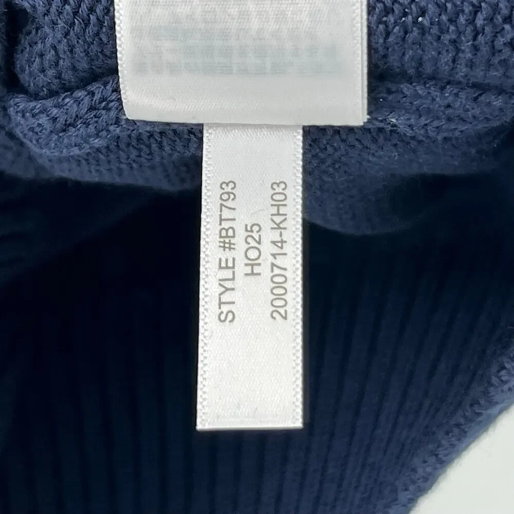 J. Crew Men's Heritage Cotton Quarter-Zip Sweater Long Sleeves Navy Size M NWT